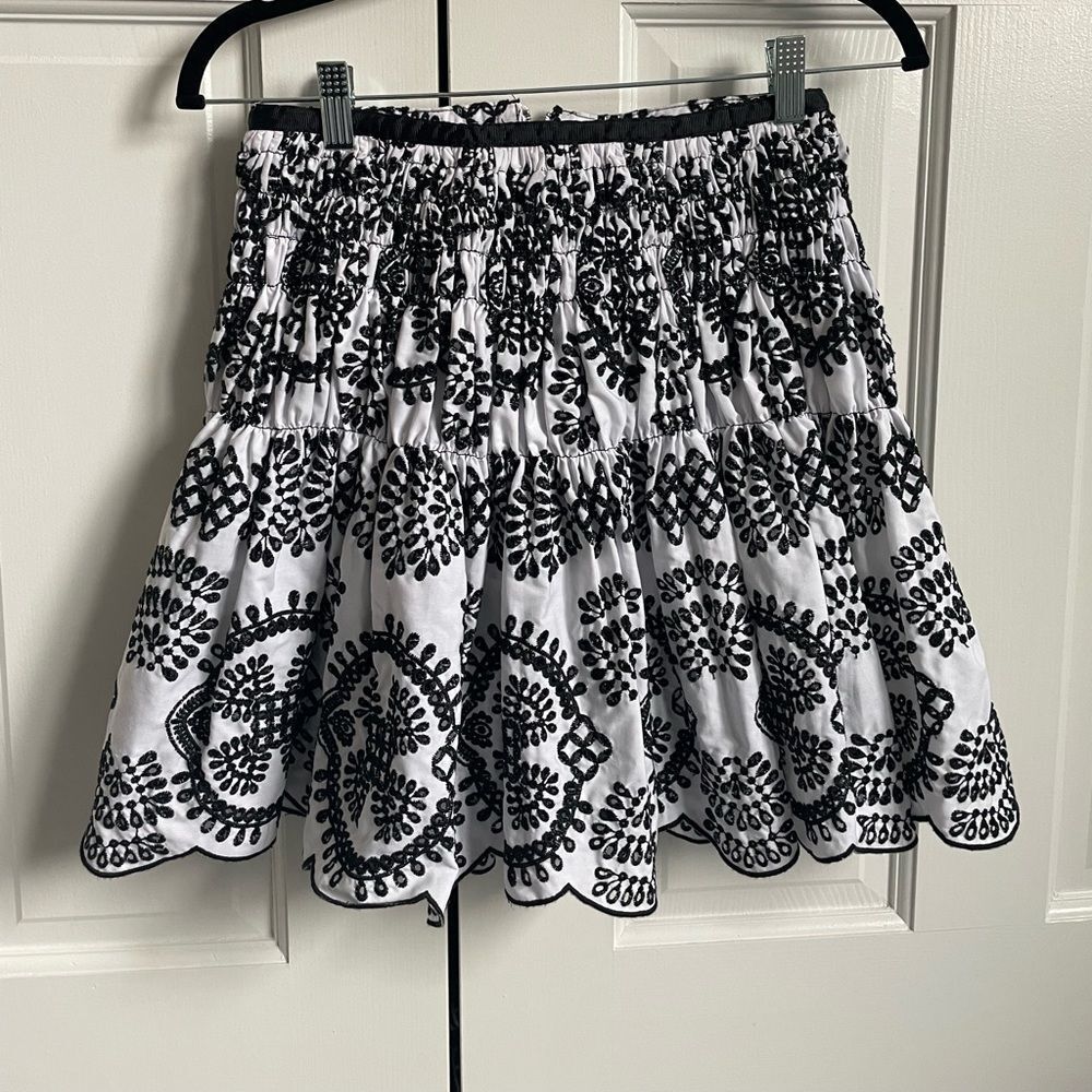 Zara Black and White printed Skirt